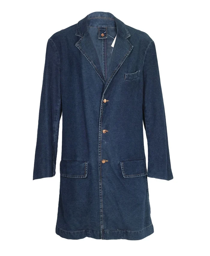 Decent Denim Vintage Trench Coat For Sale - William Jacket