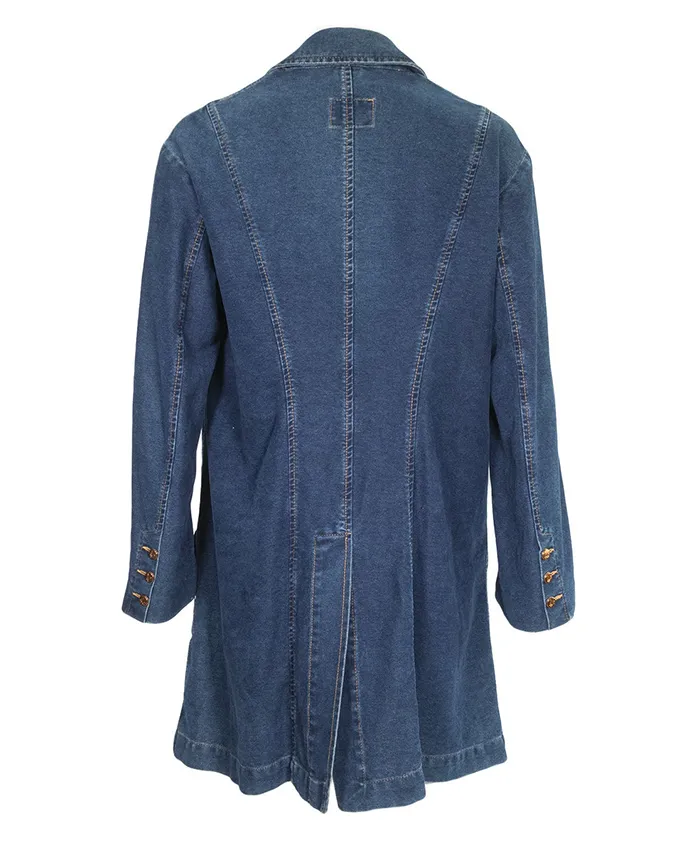 Decent Denim Vintage Trench Coat For Sale - William Jacket