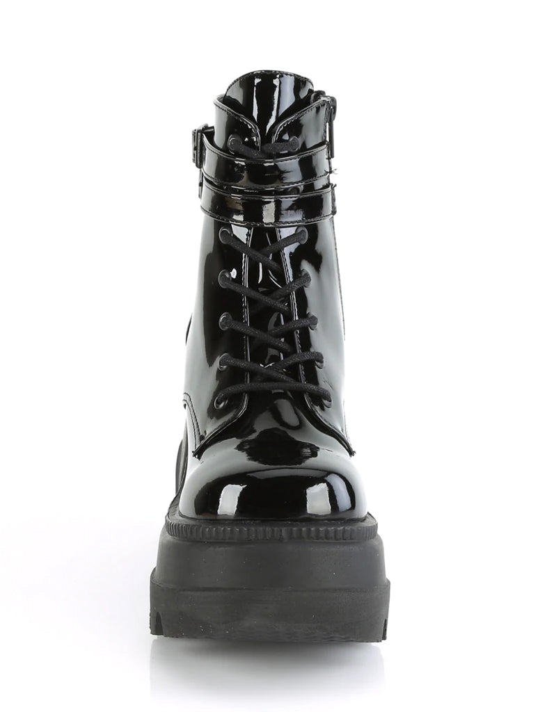 DEMONIA SHAKER-52 - BLACK PATENT  PRE ORDER 