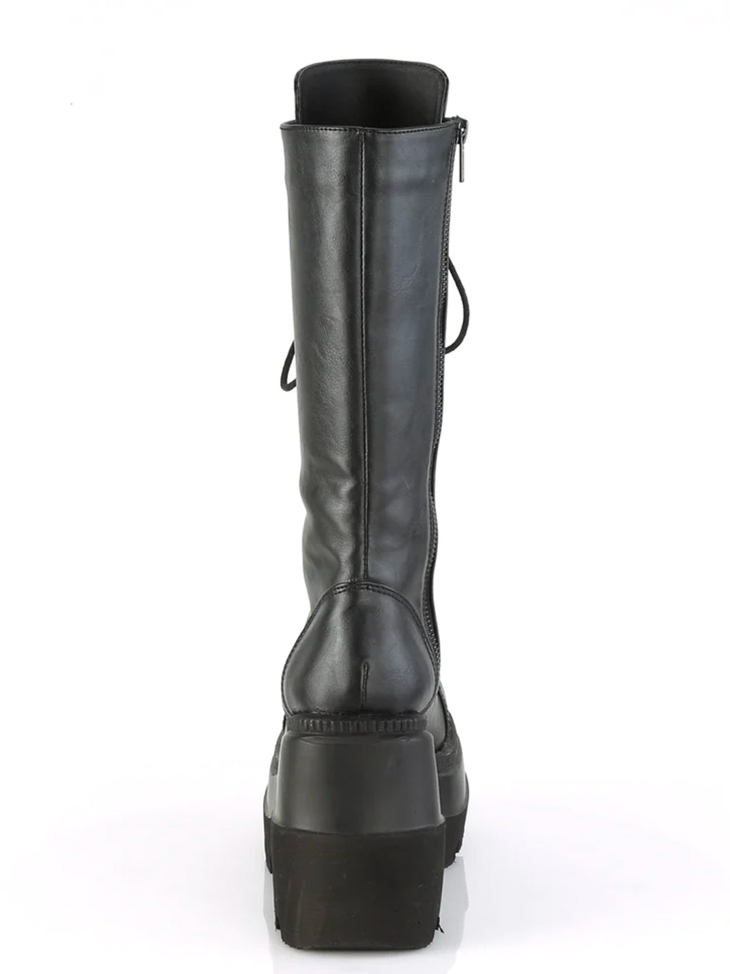 DEMONIA SHAKER-72 BOOTS - BLACK VEGAN LEATHER  PRE ORDER 