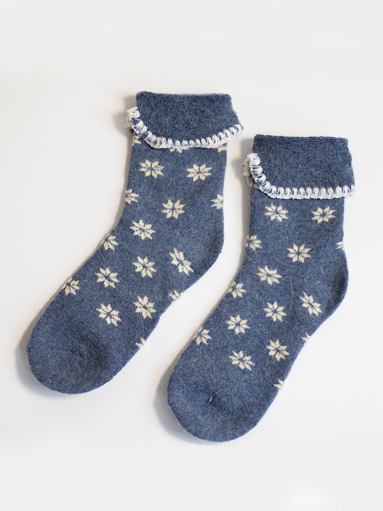 Denim Patterned Luxury Cosy Socks