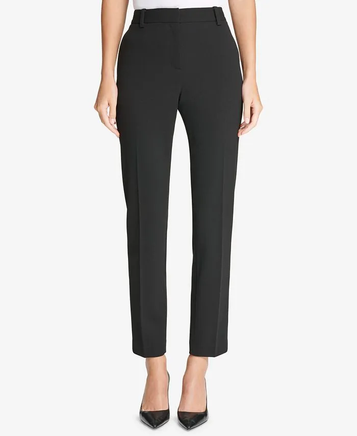 DKNY Women's Fixed Waist Skinny Pants Black Size 16