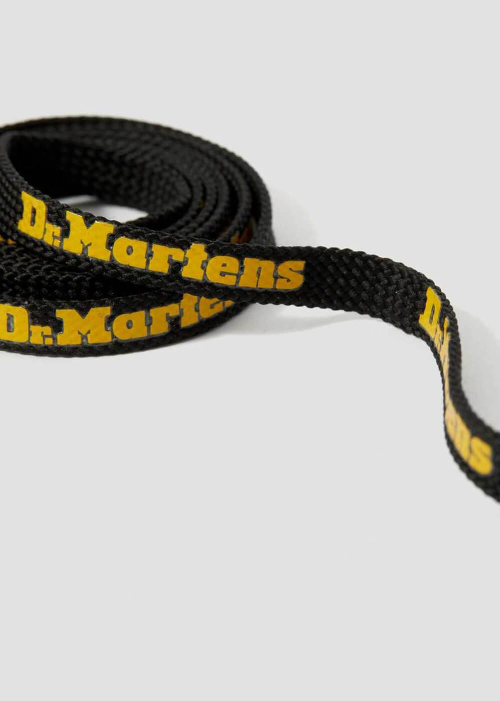 Dr. Martens Logo Laces Flat 8 Eyes in Black and Yellow