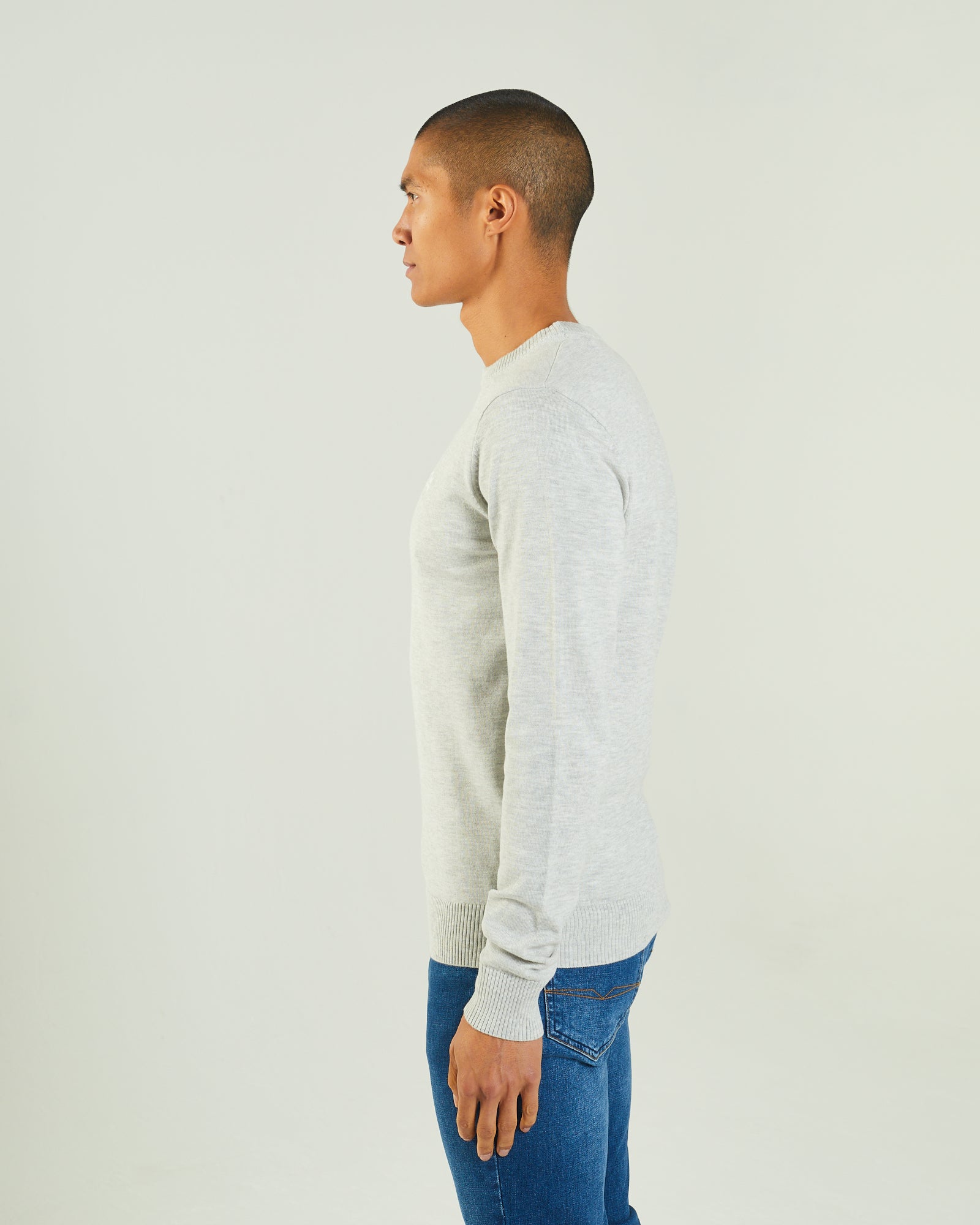 Dylan Round Neck Blizzard Marl