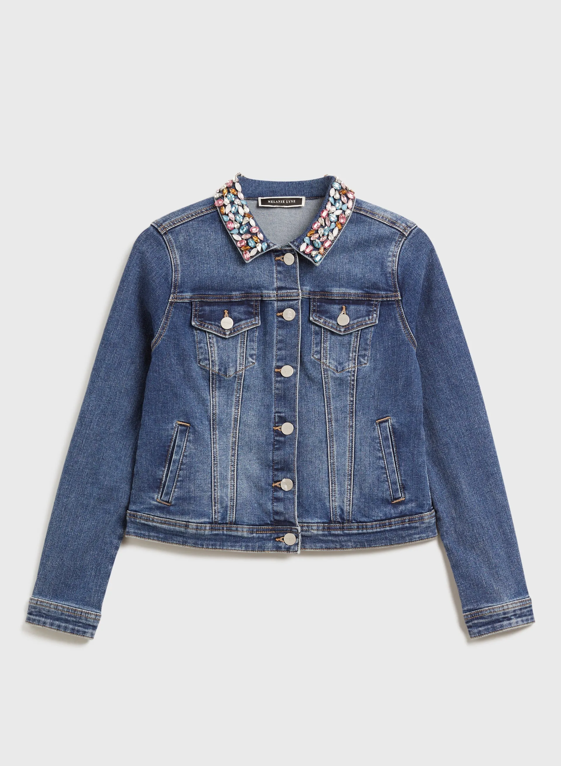 Embellished Collar Denim Jacket