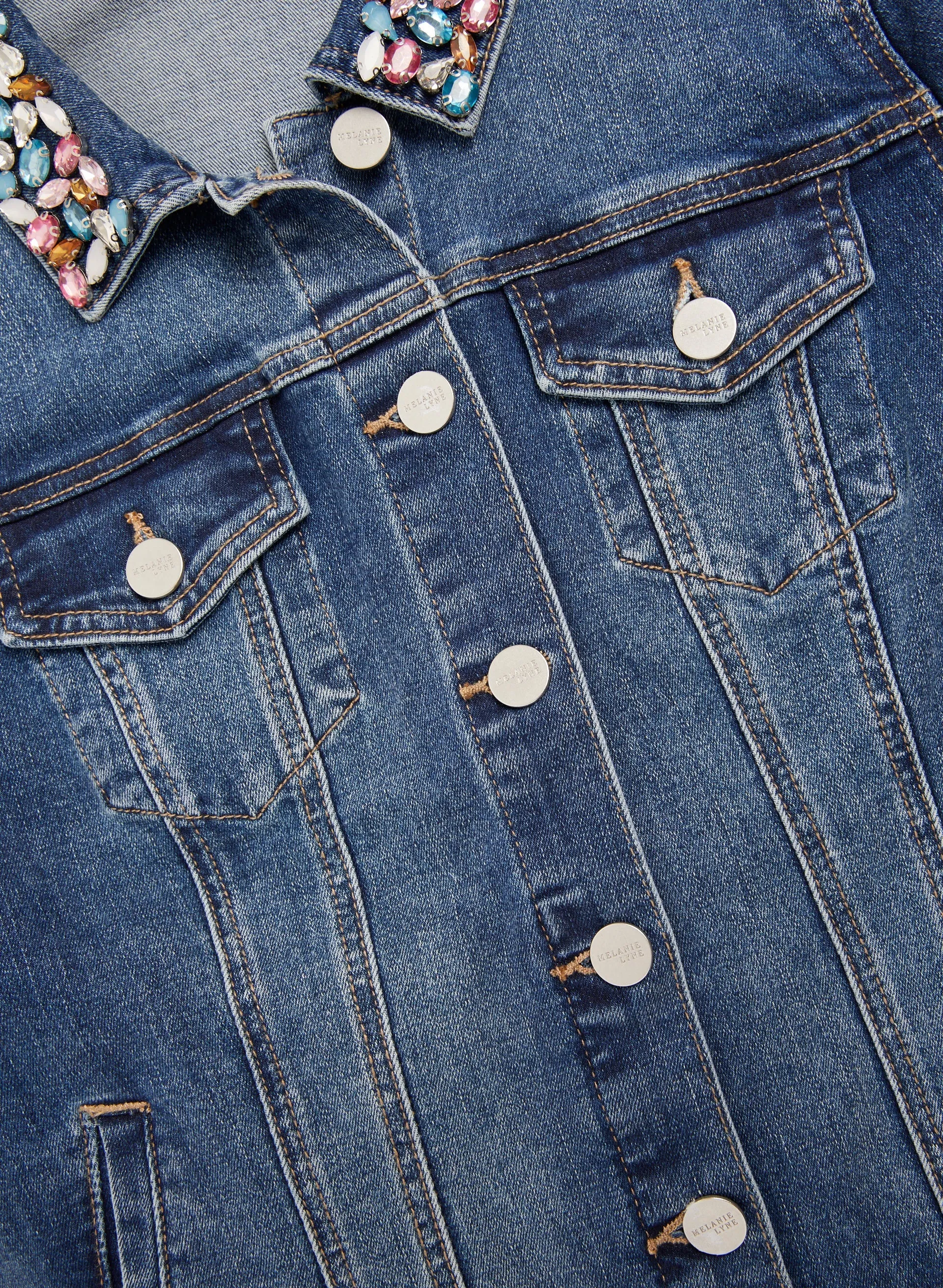 Embellished Collar Denim Jacket