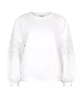 Esqualo Off-White Embroidered Sweater - SP2405016 120