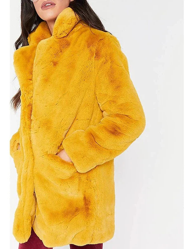 Faux Fur Christmas Coat for Women - Multiple Colors & Sizes / Warm