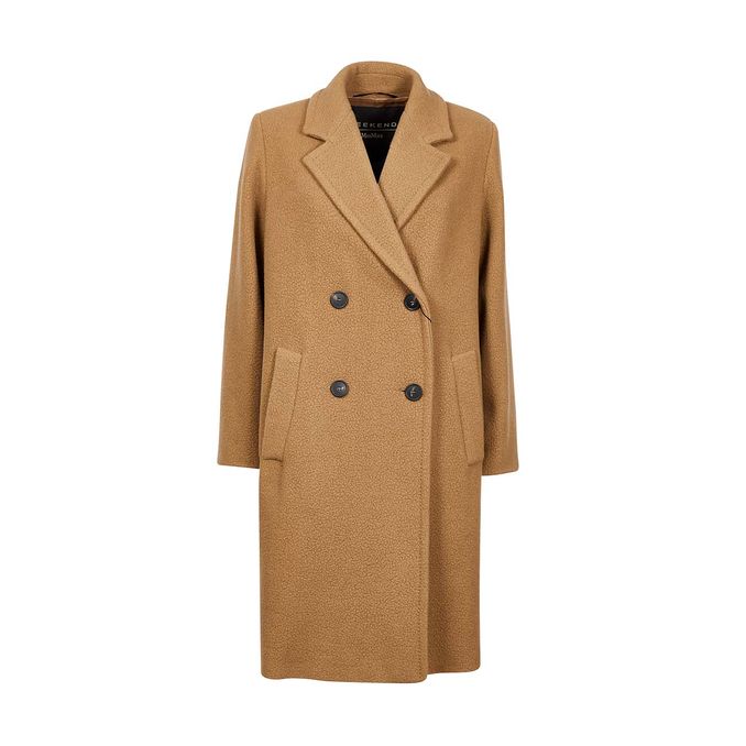 FILLY WOOL ALPACA COAT Woman Camel