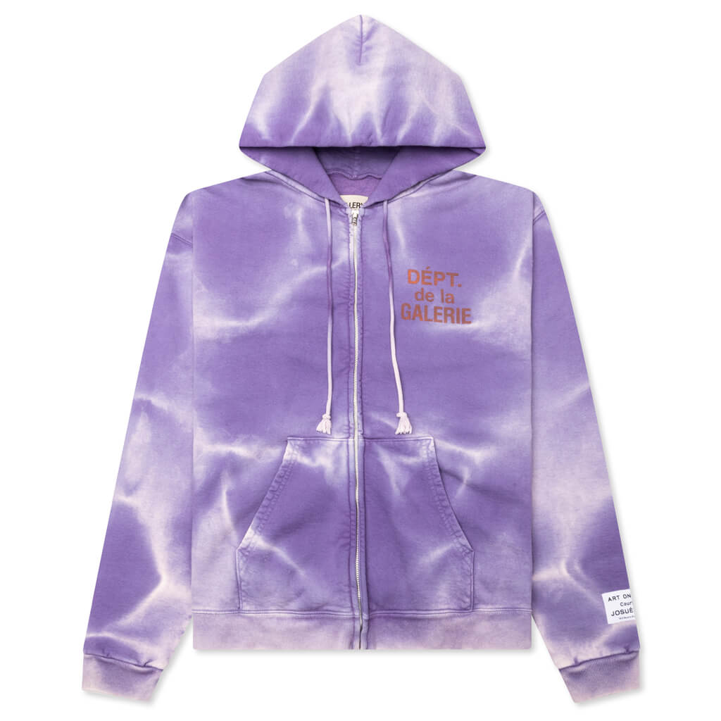 French Zip Hoodie - Purple