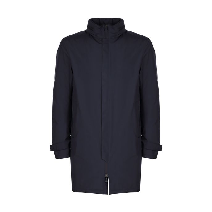 FULLZIP DOWN COAT IN SMOOTH NYLON Man Blue