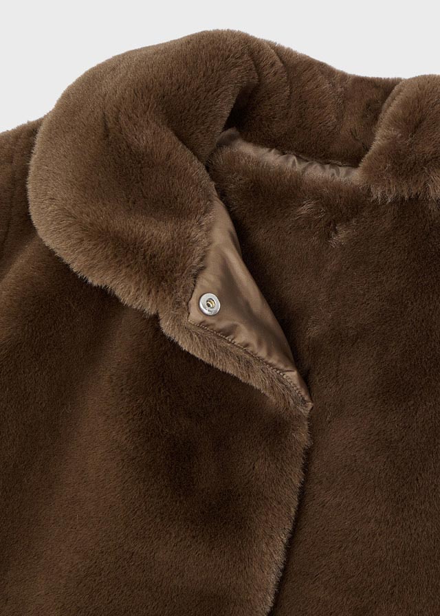 Fur coat for girl - Mocha