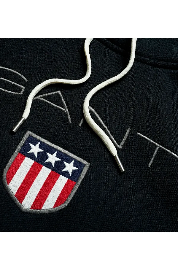 GANT Shield Hoodie Black