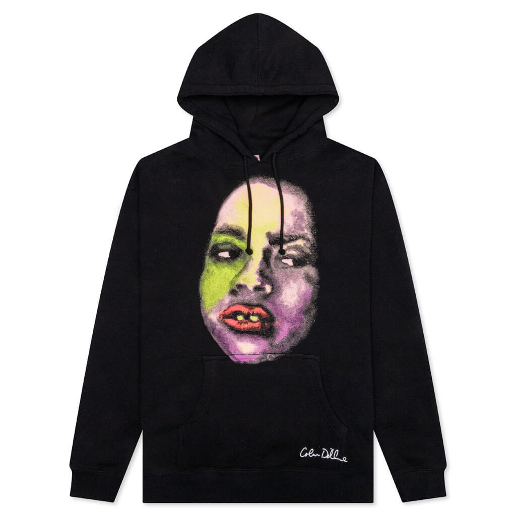 Girl Face Hoodie - Black