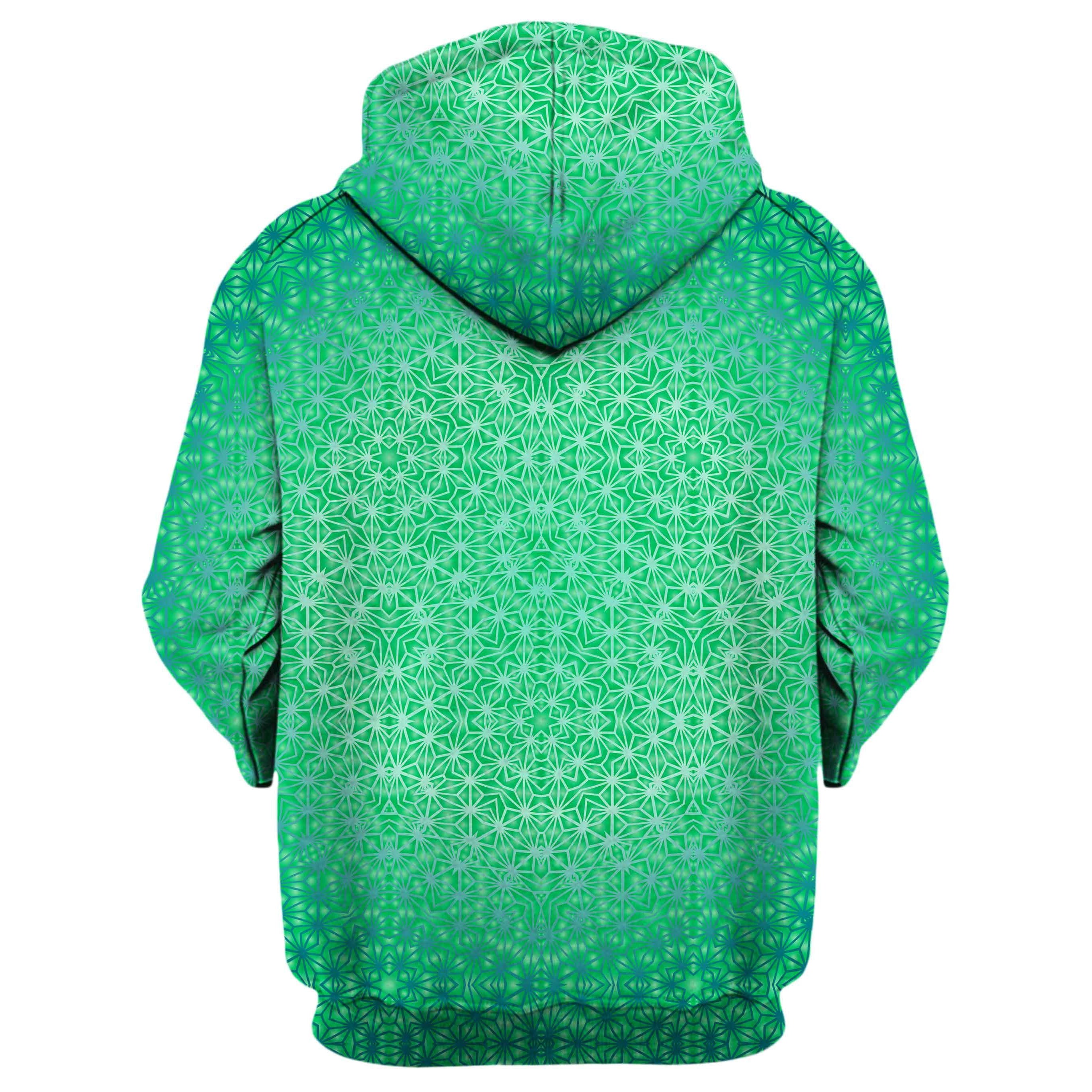 GREEN COSMIC STARGRID HOODIE