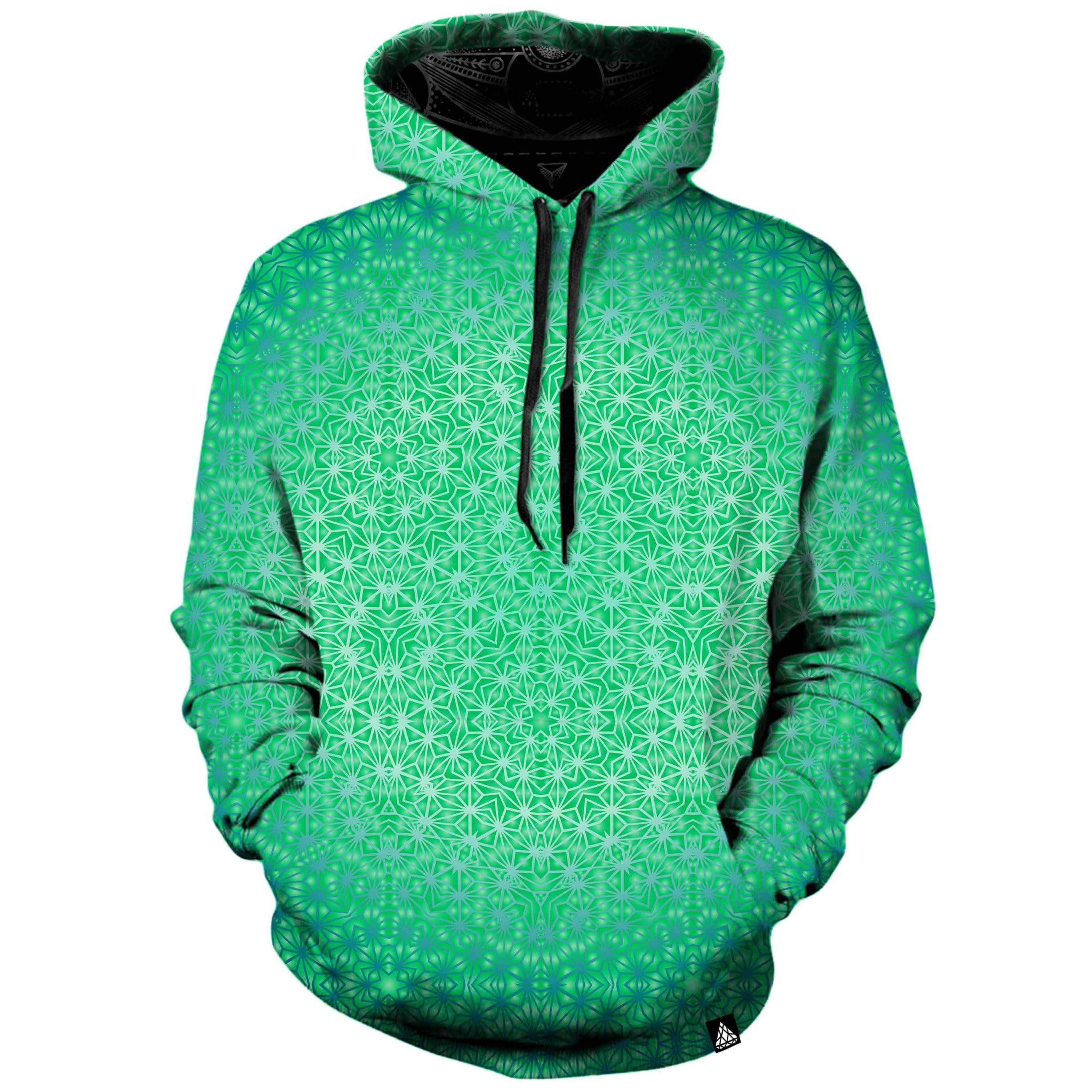 GREEN COSMIC STARGRID HOODIE