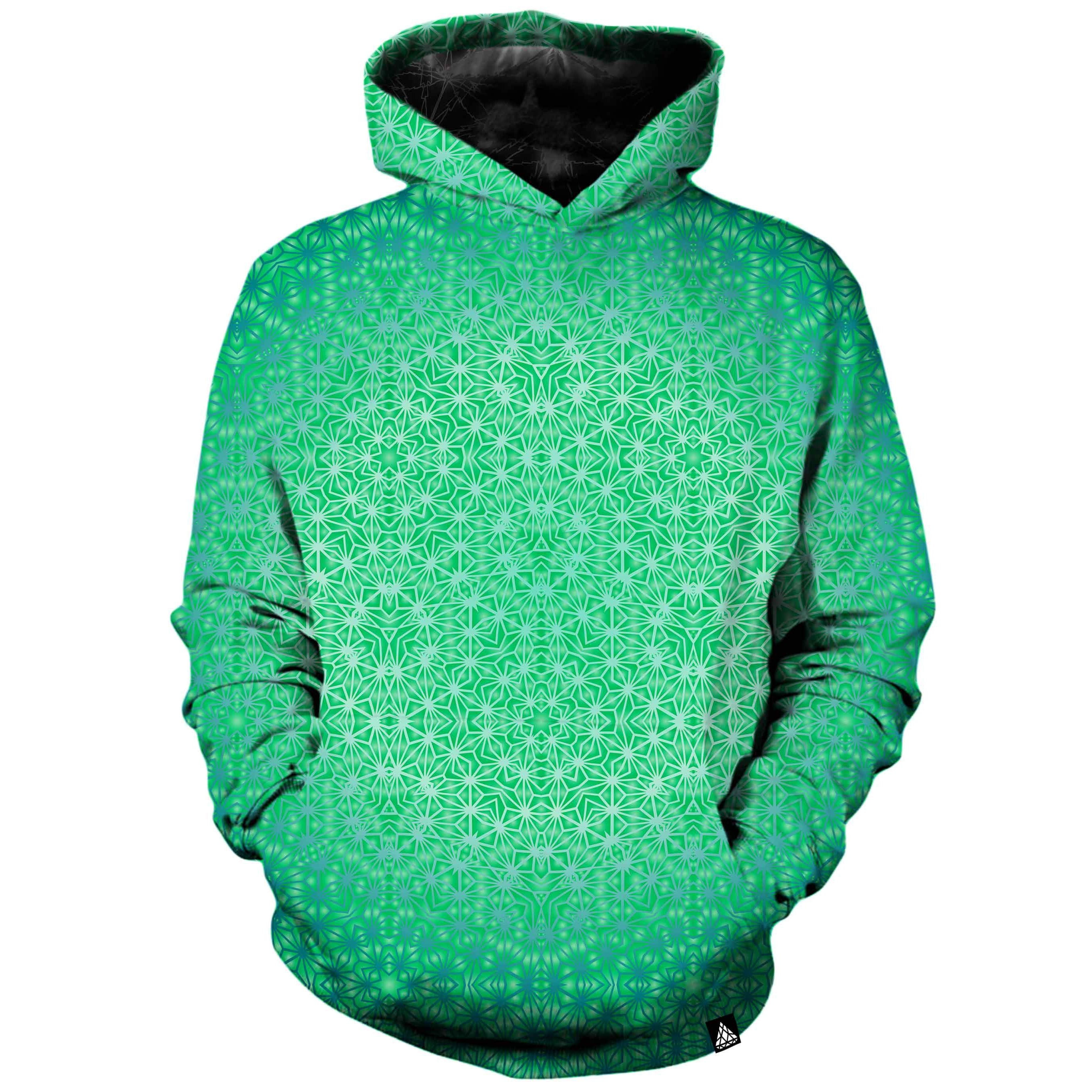 GREEN COSMIC STARGRID HOODIE