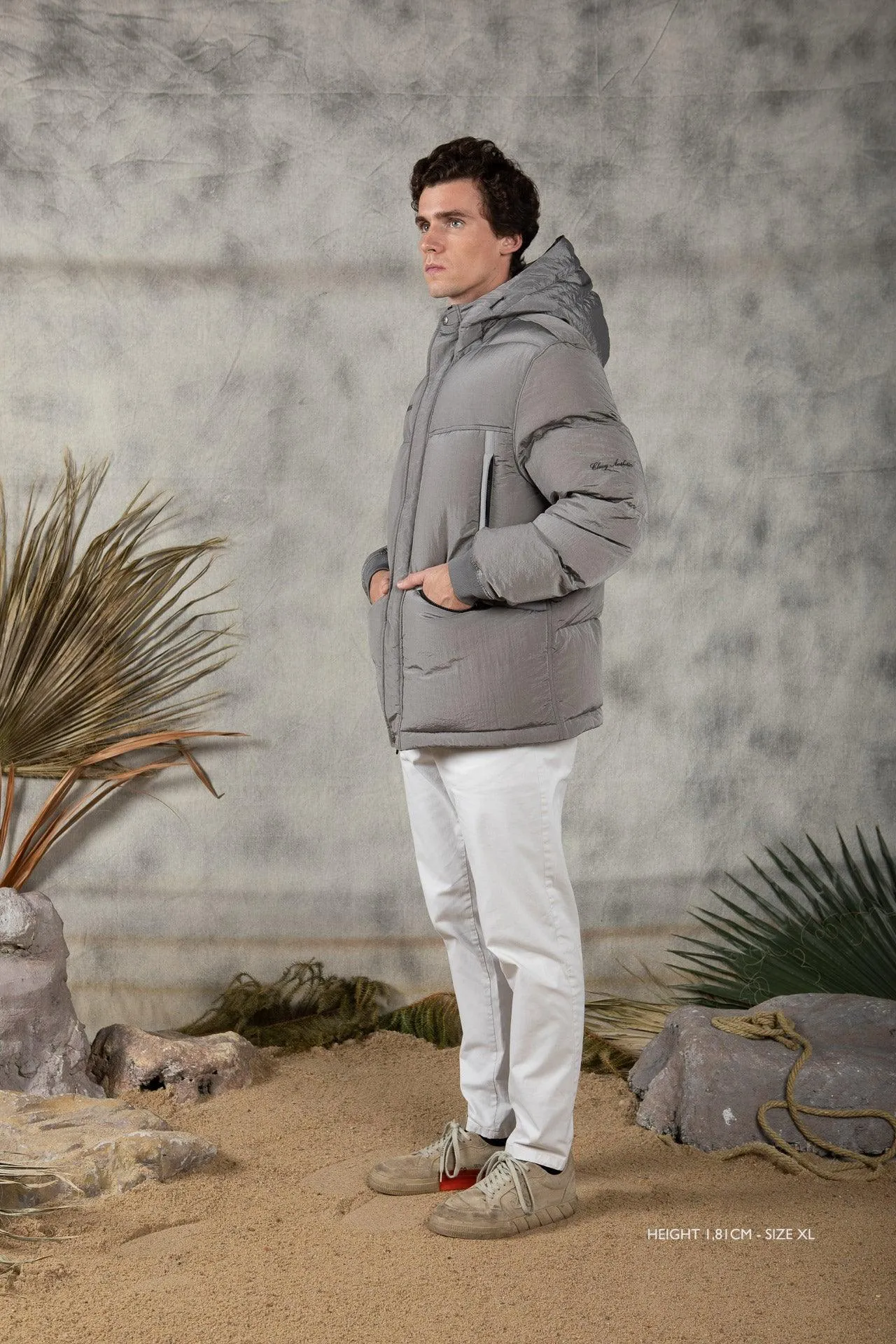 GREY CLUB FEATHER COAT