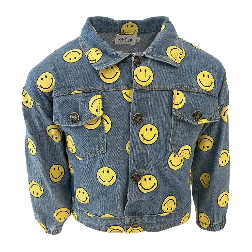 Happy Smiley Denim Jacket