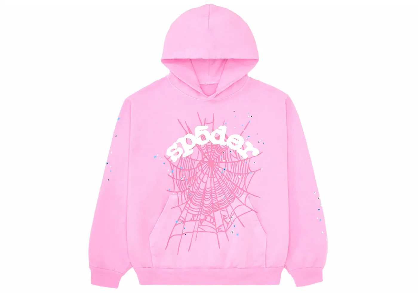 Hoodie SPIDER pink og web