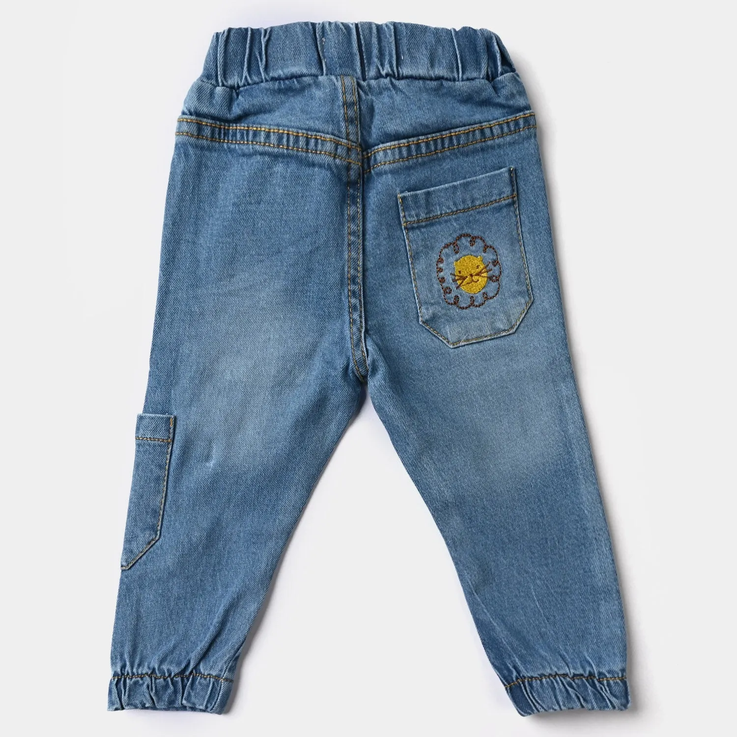 Infant Boys Denim Stretch Pant Animal-LT.Blue