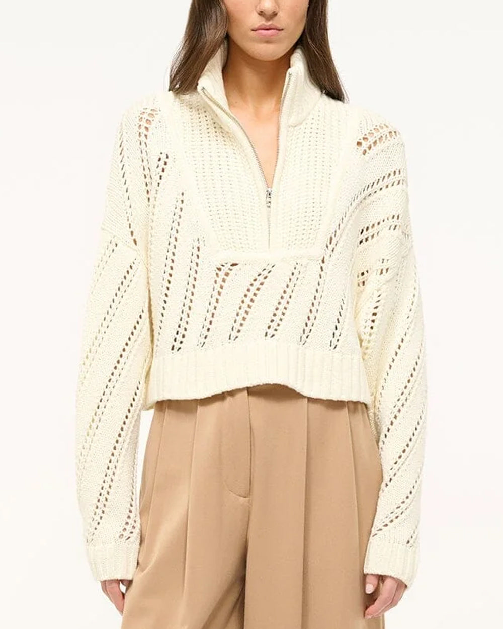 Ivory Cropped Hampton Sweater