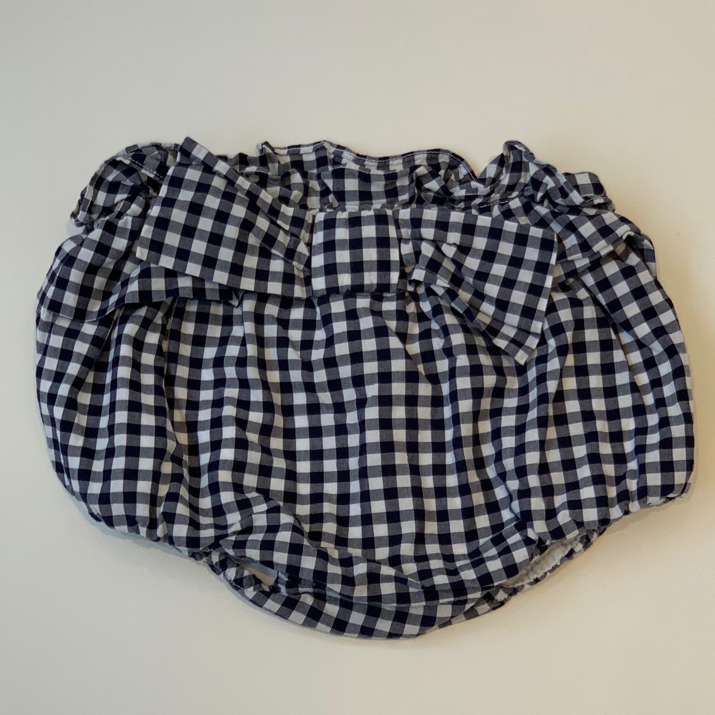 Jacadi Navy And White Gingham Bloomers: 18 Months