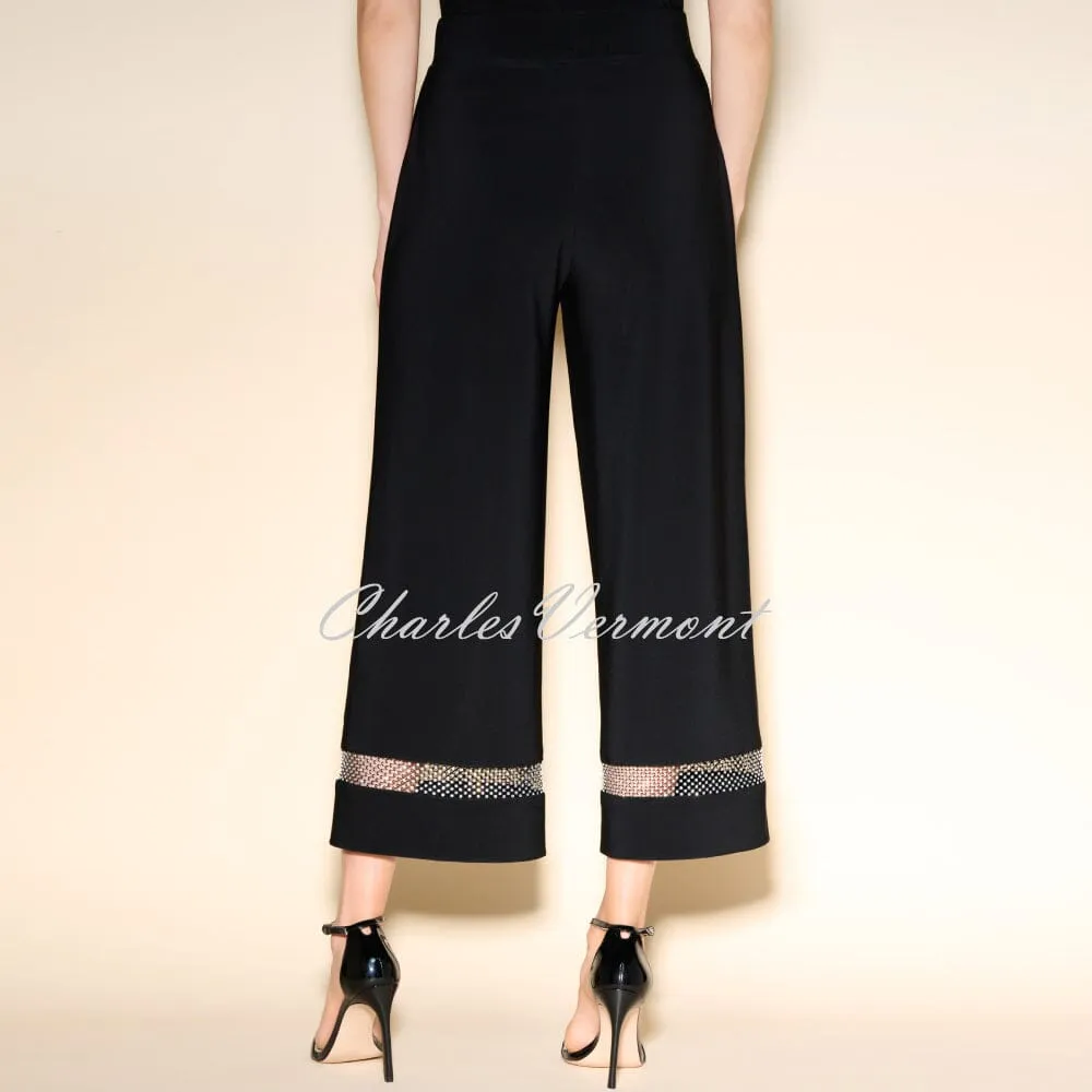 Joseph Ribkoff 'Signature' Wide Leg Rhinestone Culotte Trouser - Style 233749