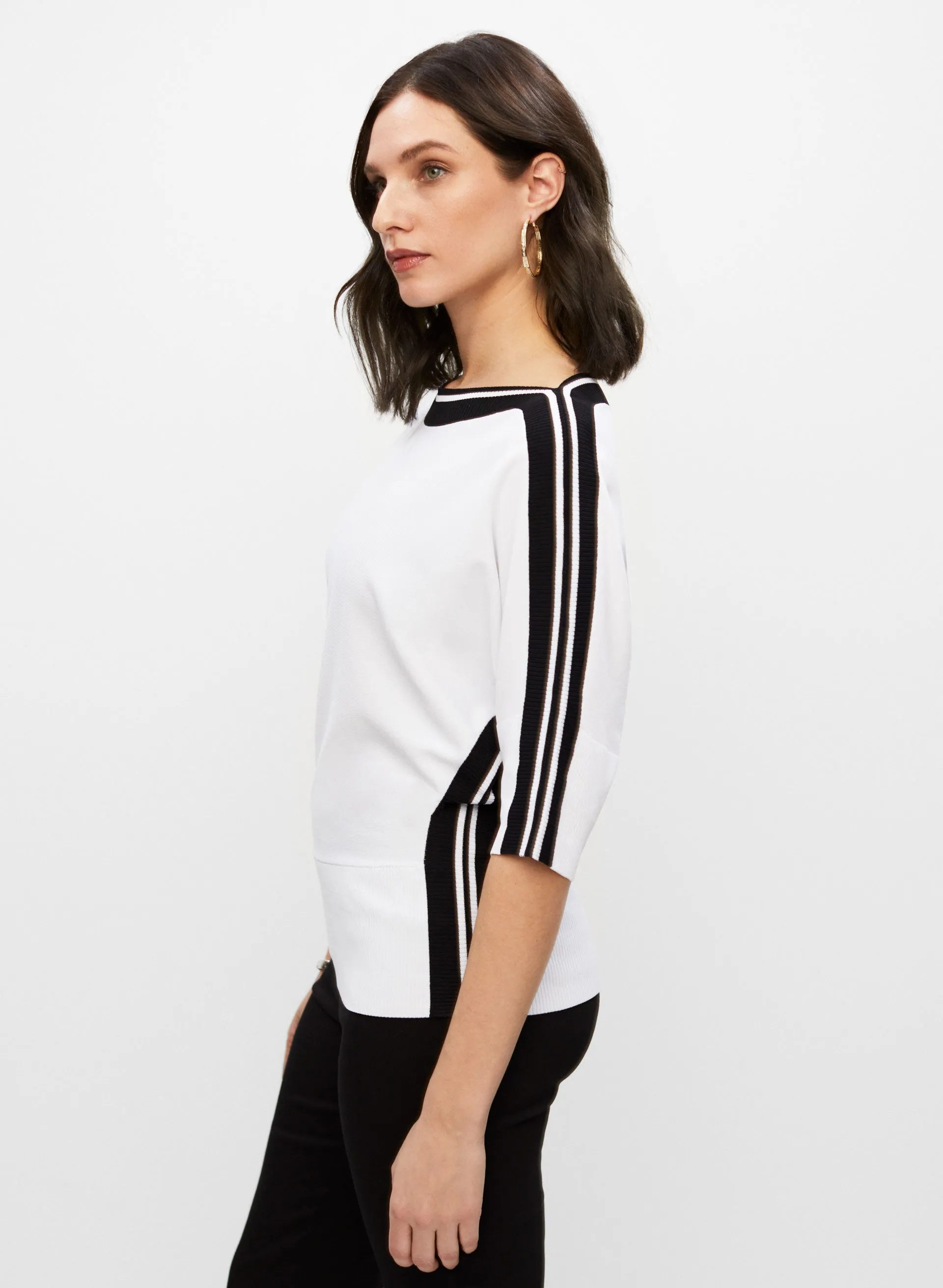 Joseph Ribkoff - Stripe Trim Sweater