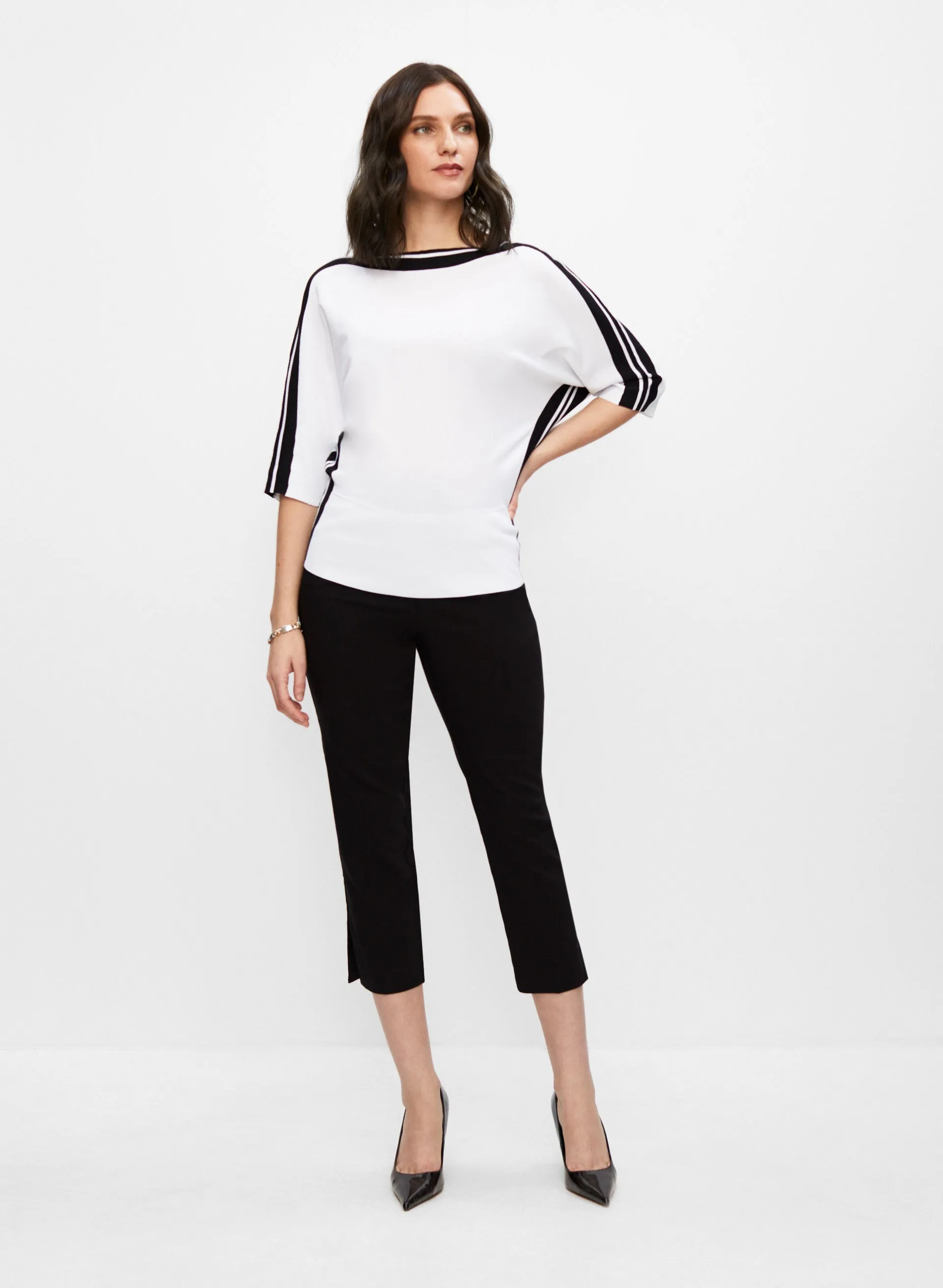 Joseph Ribkoff - Stripe Trim Sweater