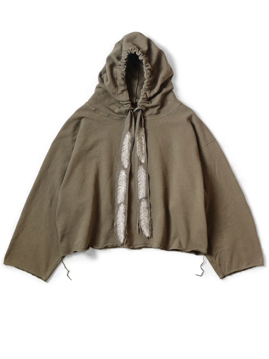 Kapital SWT Knit Feather Cord NAMAZU Hoodie - Khaki