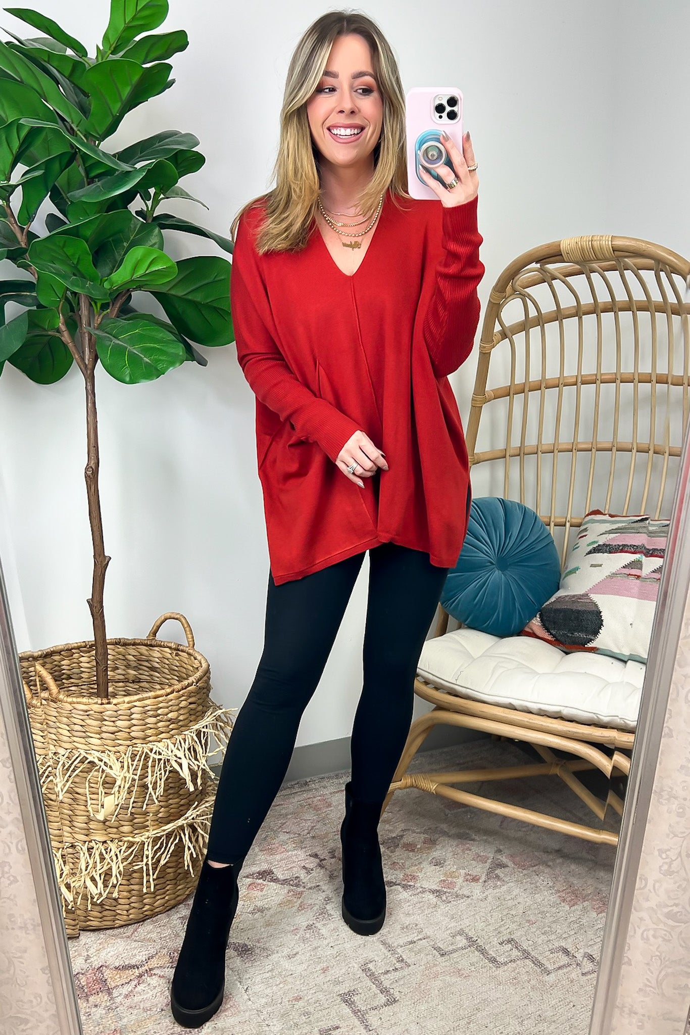 Karri Oversized V-Neck Sweater - FINAL SALE