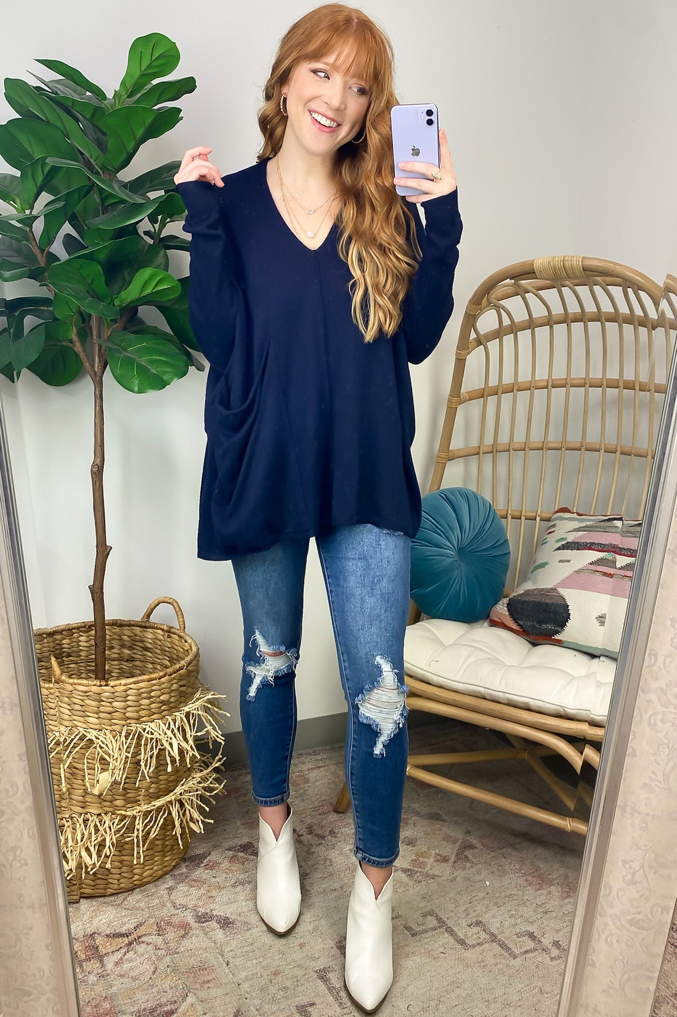 Karri Oversized V-Neck Sweater - FINAL SALE