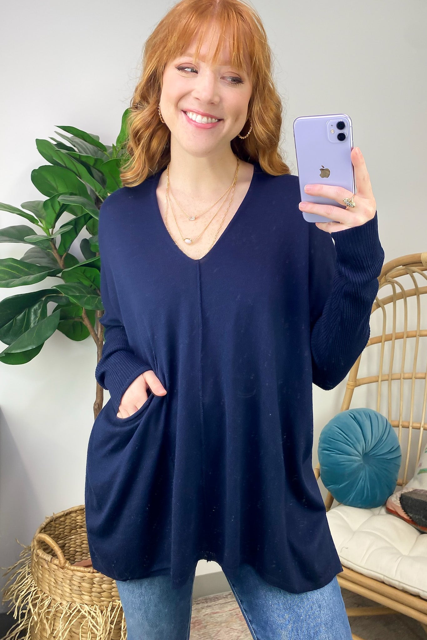 Karri Oversized V-Neck Sweater - FINAL SALE