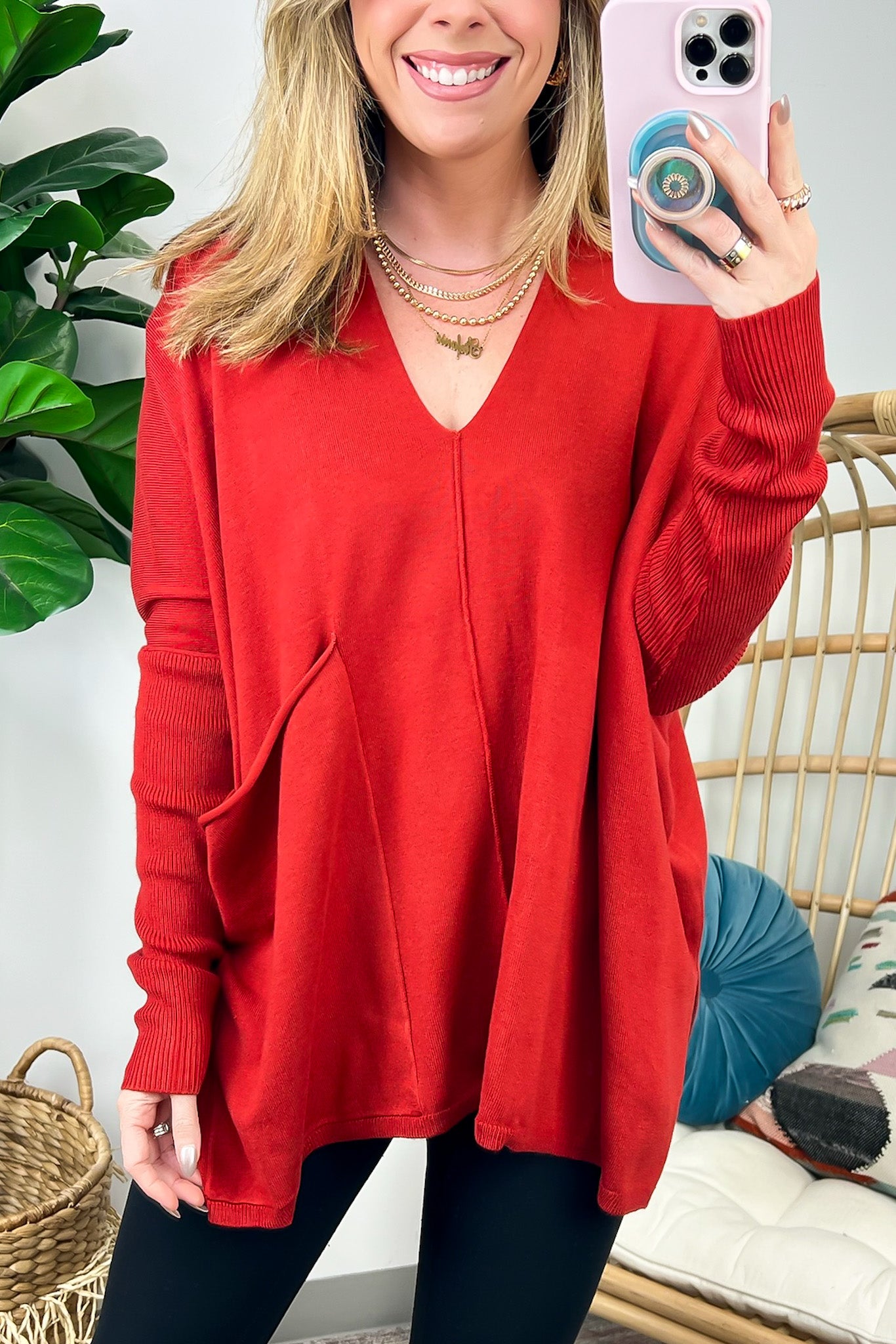 Karri Oversized V-Neck Sweater - FINAL SALE