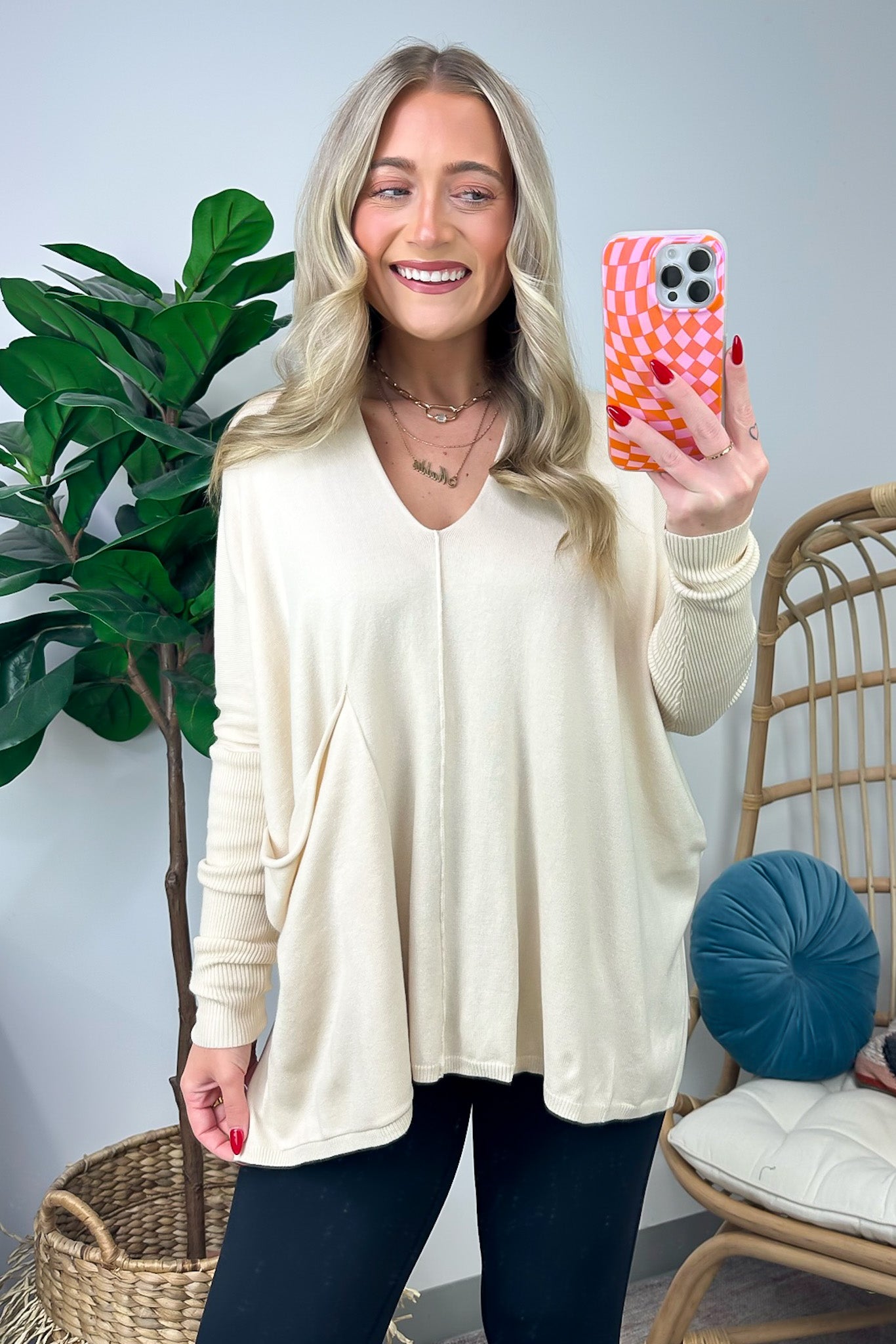 Karri Oversized V-Neck Sweater - FINAL SALE