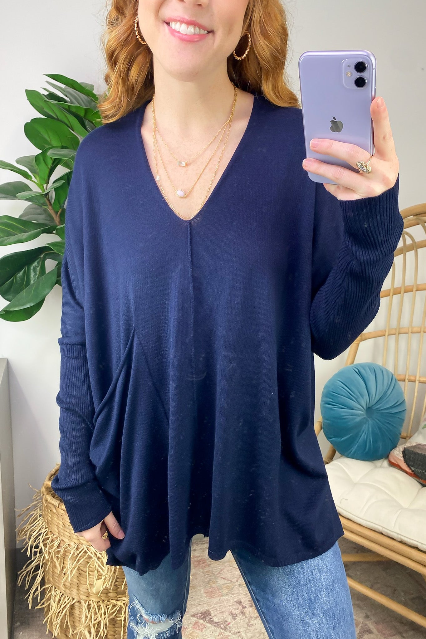 Karri Oversized V-Neck Sweater - FINAL SALE