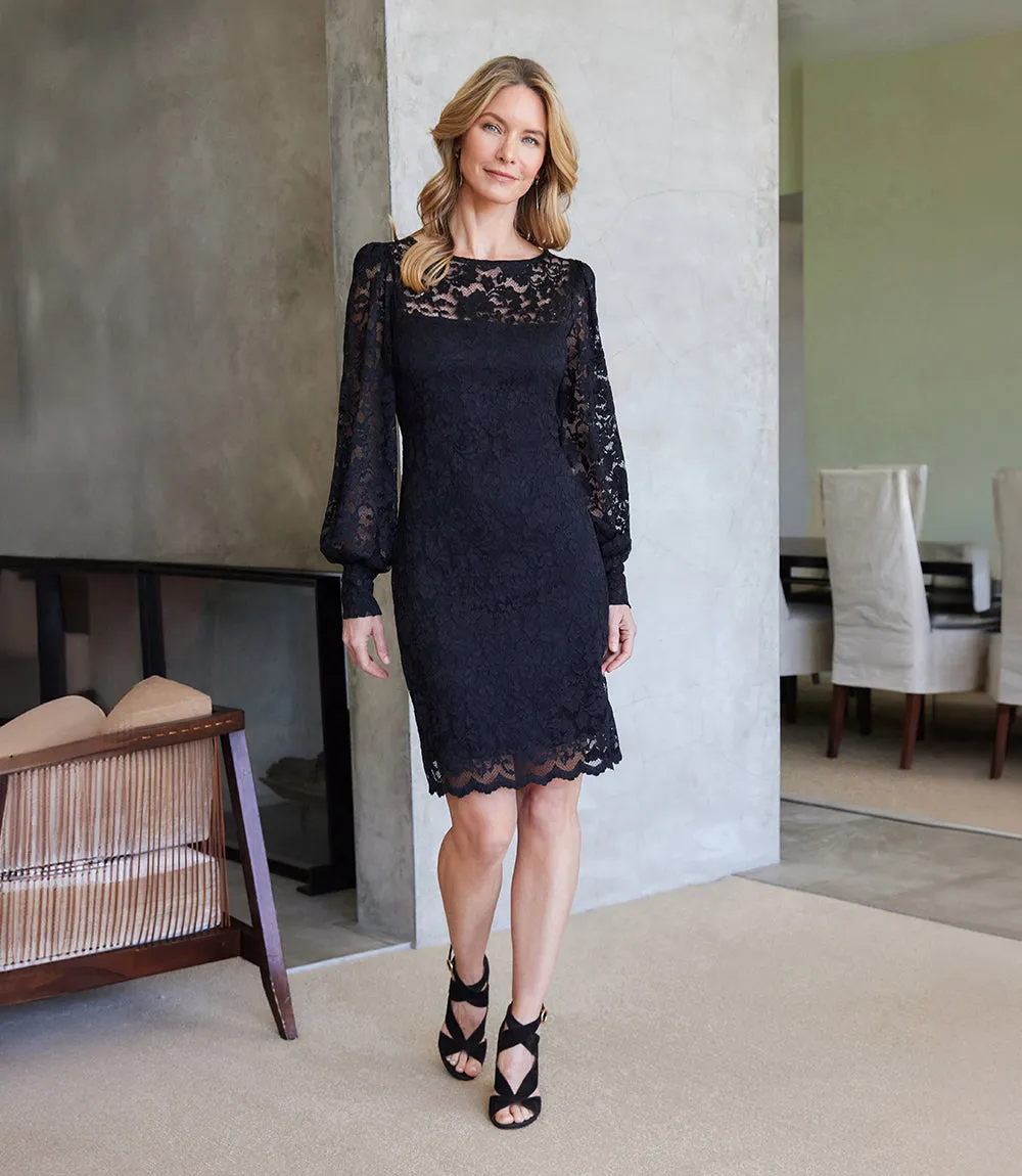 Lace Boatneck Dress