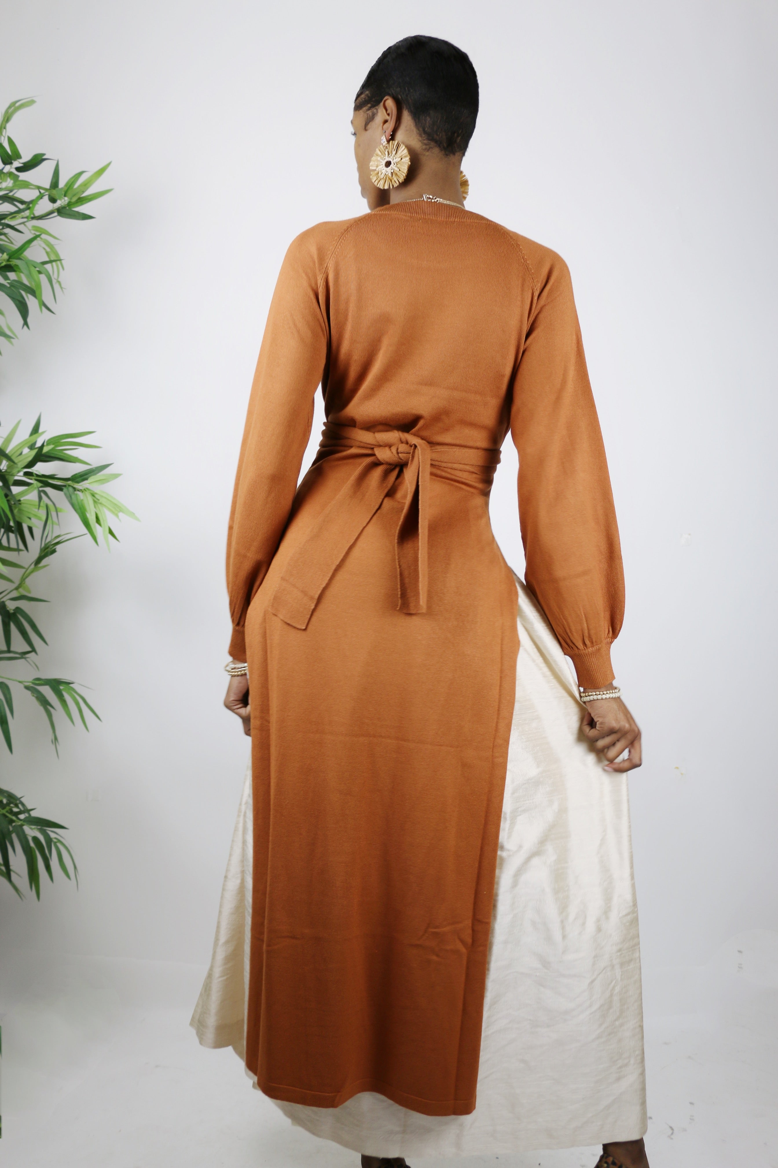 Linza Wrap Maxi Sweater