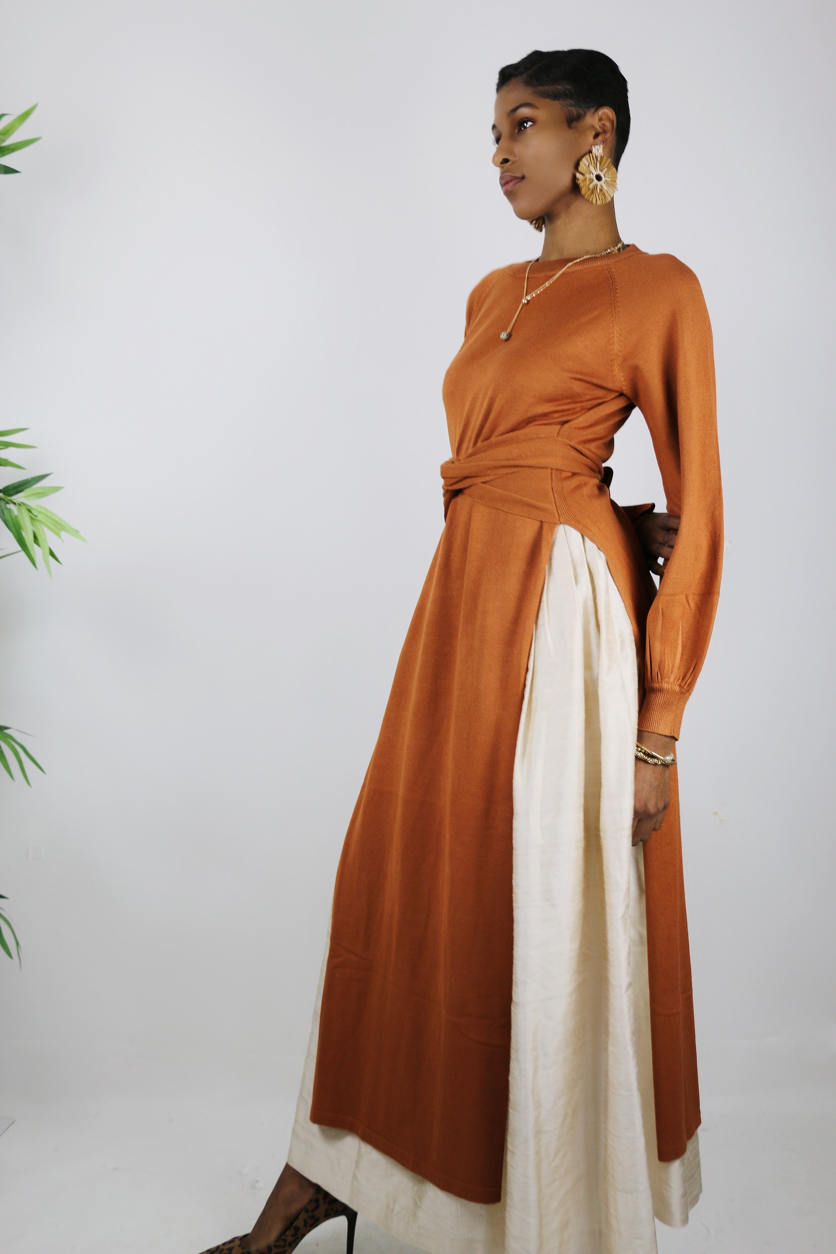 Linza Wrap Maxi Sweater