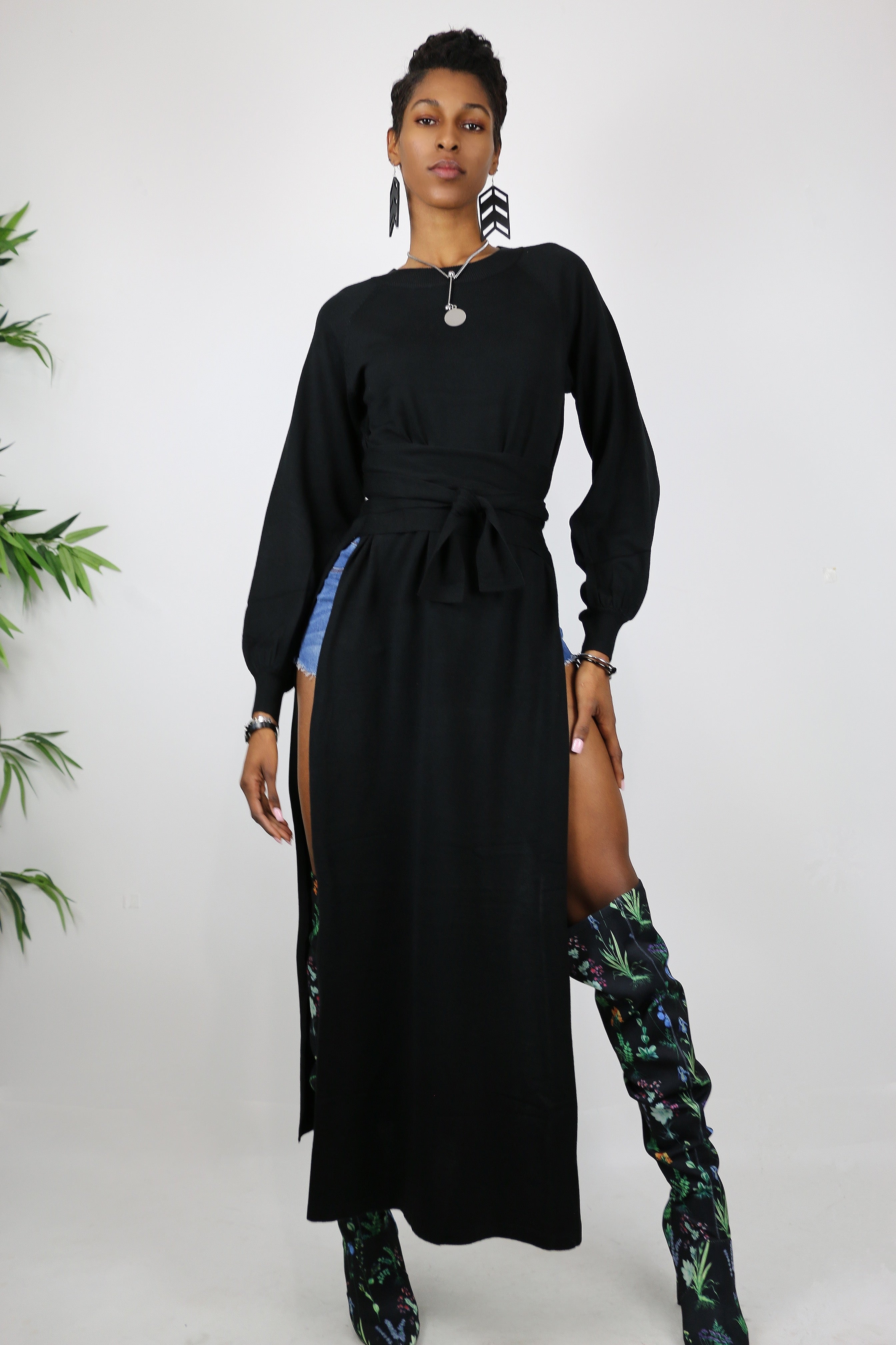 Linza Wrap Maxi Sweater