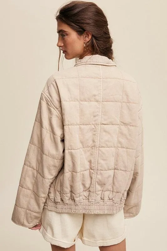 LISTICLE Quilted Denim Jacket