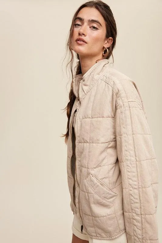 LISTICLE Quilted Denim Jacket