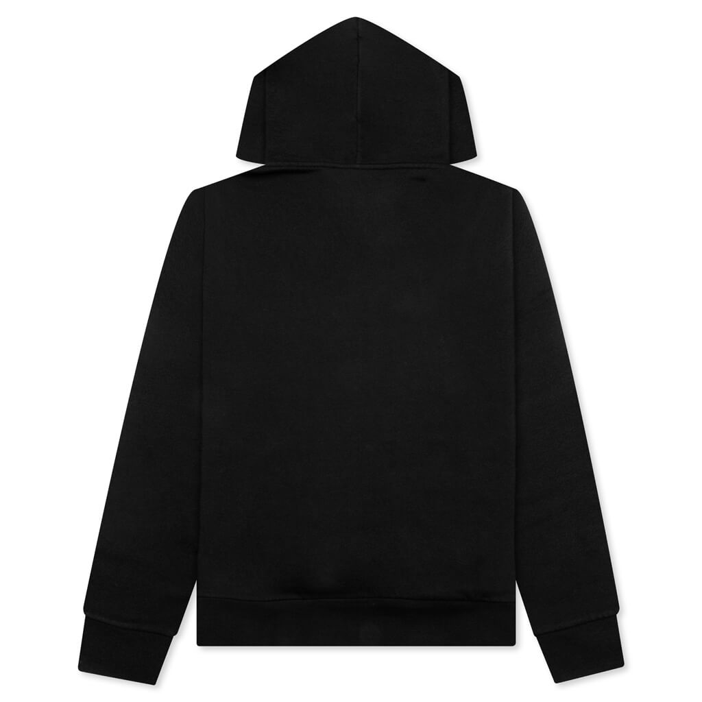 Logo Embroidery Hoodie - Black