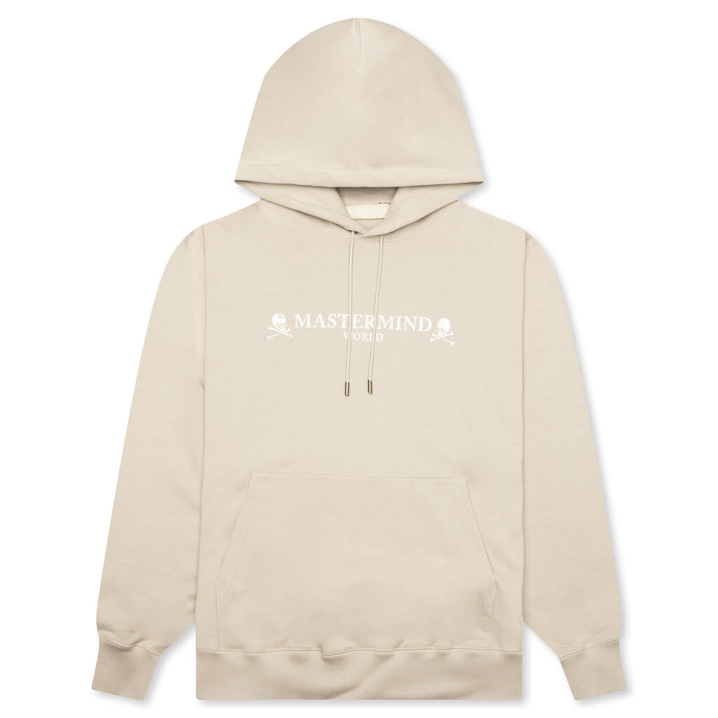 Logo Print Hoodie - Beige