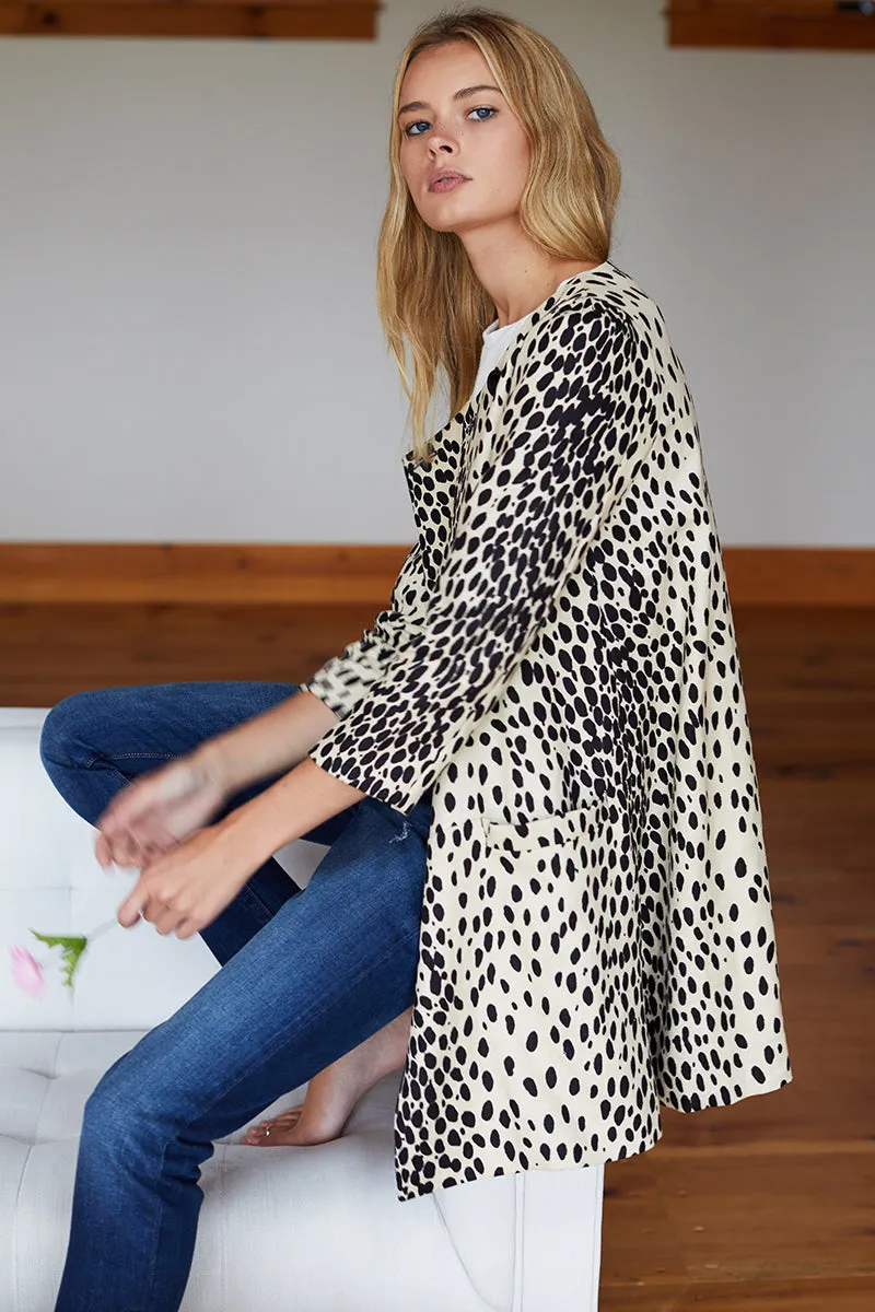 London Coat - Leopard Linen