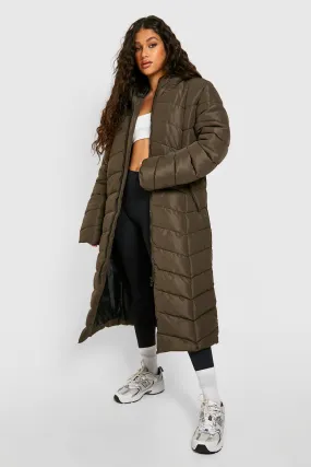 Longline Faux Fur Trim Parka