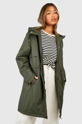 Longline Padded Parka Coat