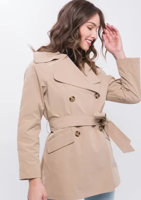 LOVE TREE LIGHT WEIGHT TRENCH COAT W/ TIE