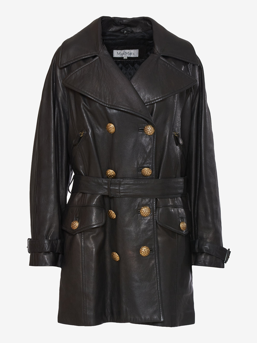 Max Mara Black Leather Jacket